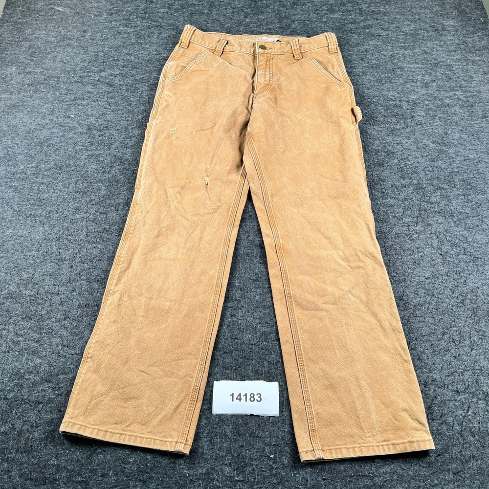Carhartt Rugged Flex Relaxed Fit Carpenter Pants Men 30x30 Brown Cotton Workwear